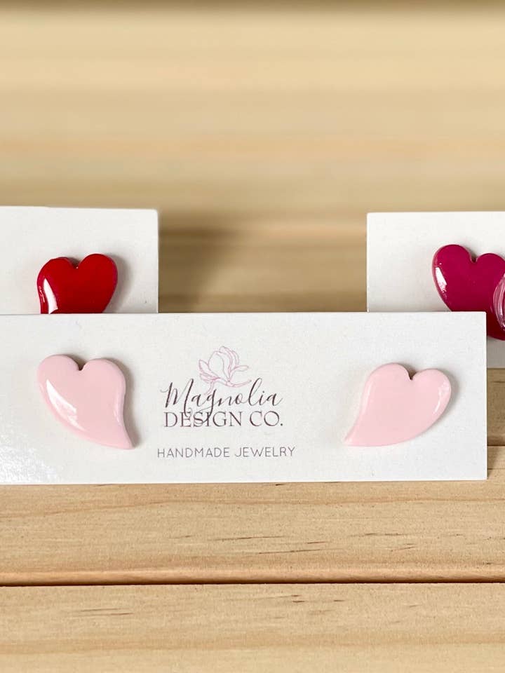 Curved Heart Stud for wholesale by Magnolia Design Company