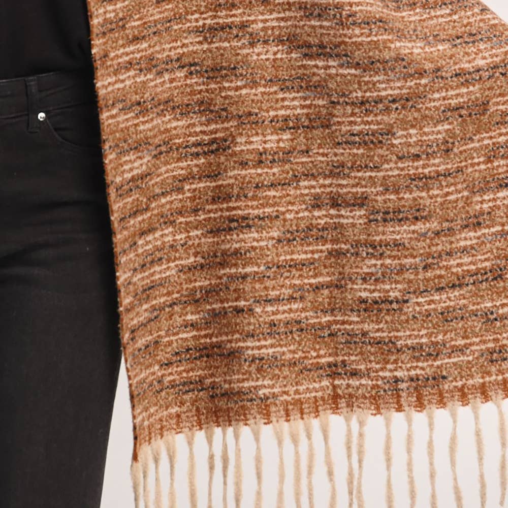 Anarchy Street - Wholesale Scarf - Women's - Soft Multi Tone Fringe Oblong Scarf6