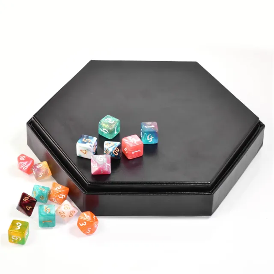 Tabletop Dominion Limited – wholesale Dice – Tray of Fates | Hexagonal Dice Tray | Blue Felt7