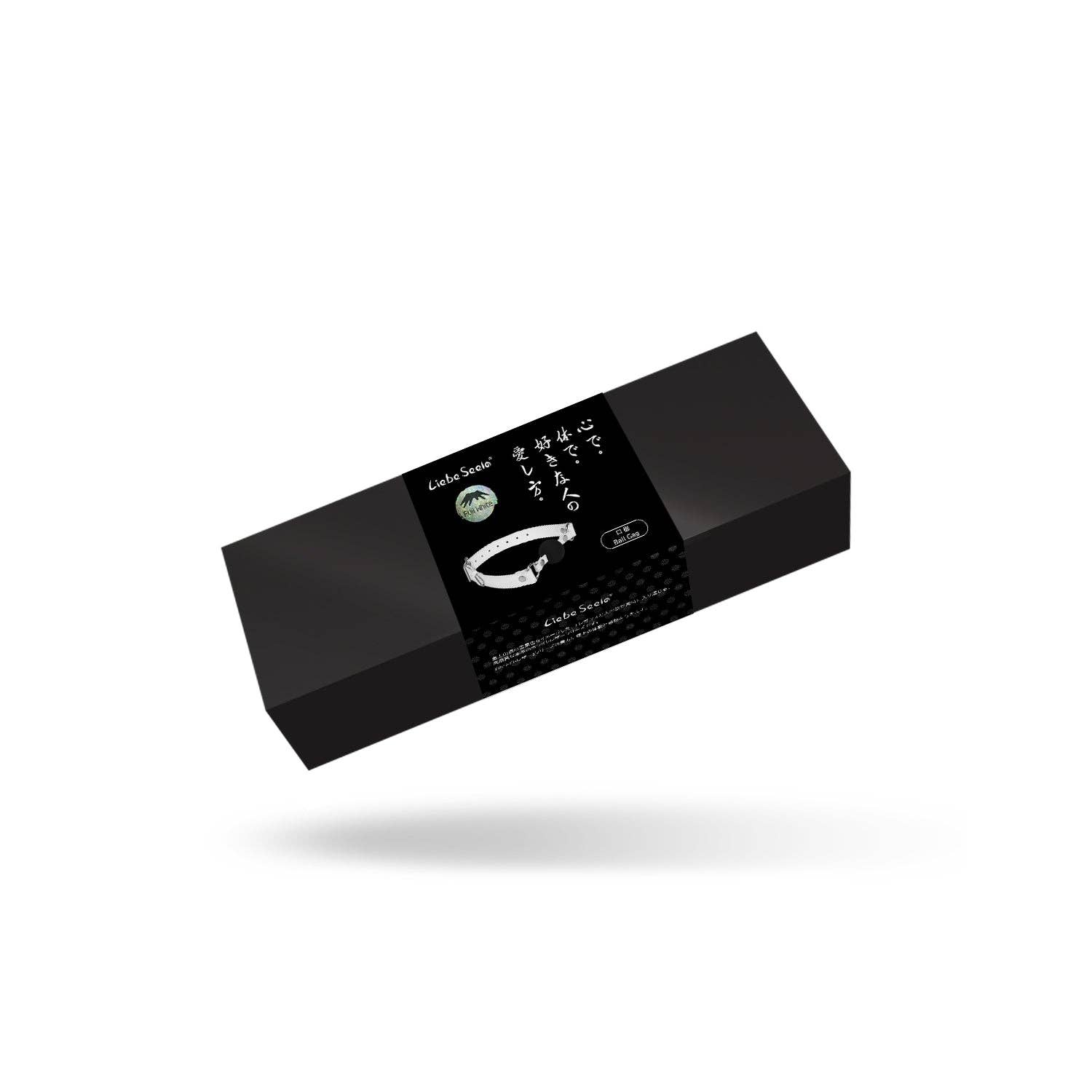 Liebe Seele - Wholesale Sex Toy - Fuji White - Cow Leather Matt Black Silicone Ball Gag2