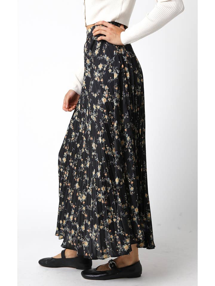 Black Marigold Madilynn Pleated Skirt for wholesale on Faire2