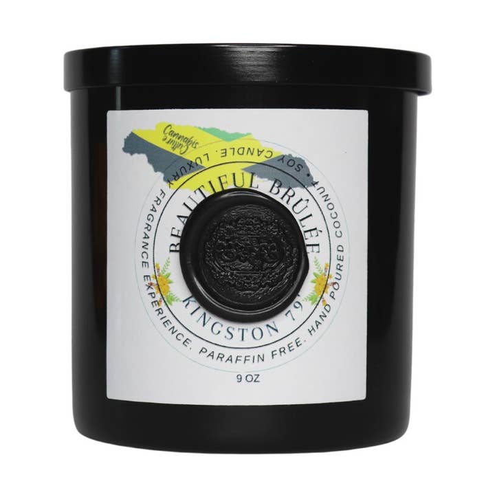 " KINGSTON 79' " CANNABIS AND CULTURE LUXURY SCENTED CANDLE for wholesale by Beautiful Brûlée