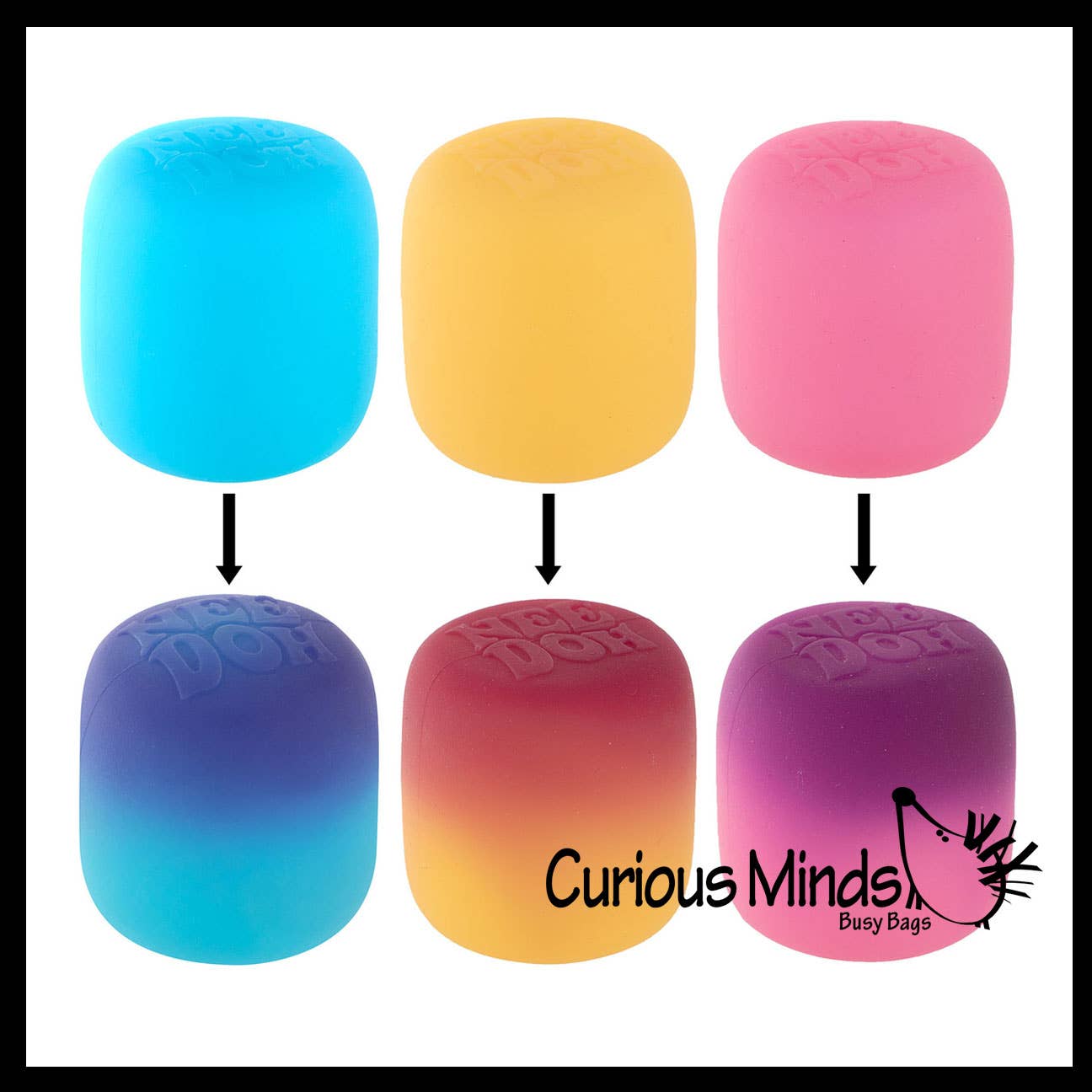 Curious Minds Toys - Wholesale Knijpbal - Kinderen en baby - NeeDoh Mello Mallo zachte stressbal gevuld met rekbare deeg - Ultra Sq0