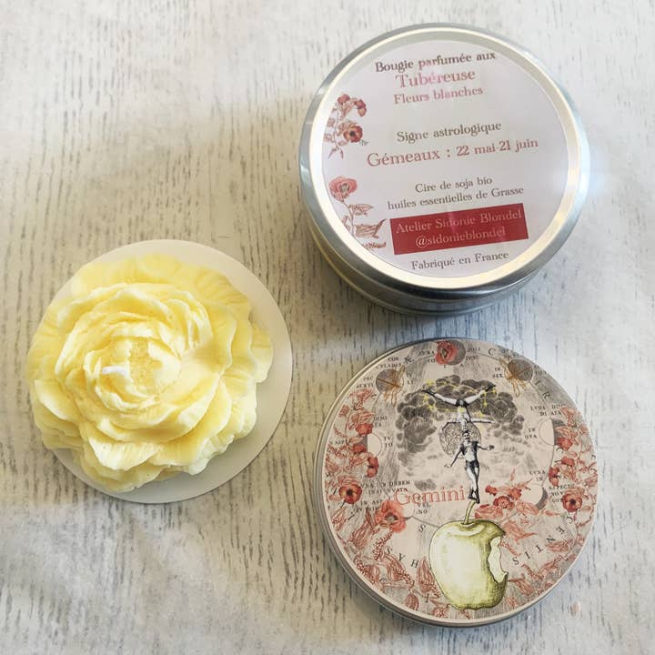 Vela perfumada en torno al tema astrológico de Géminis para venta al por mayor de sidonie blondel