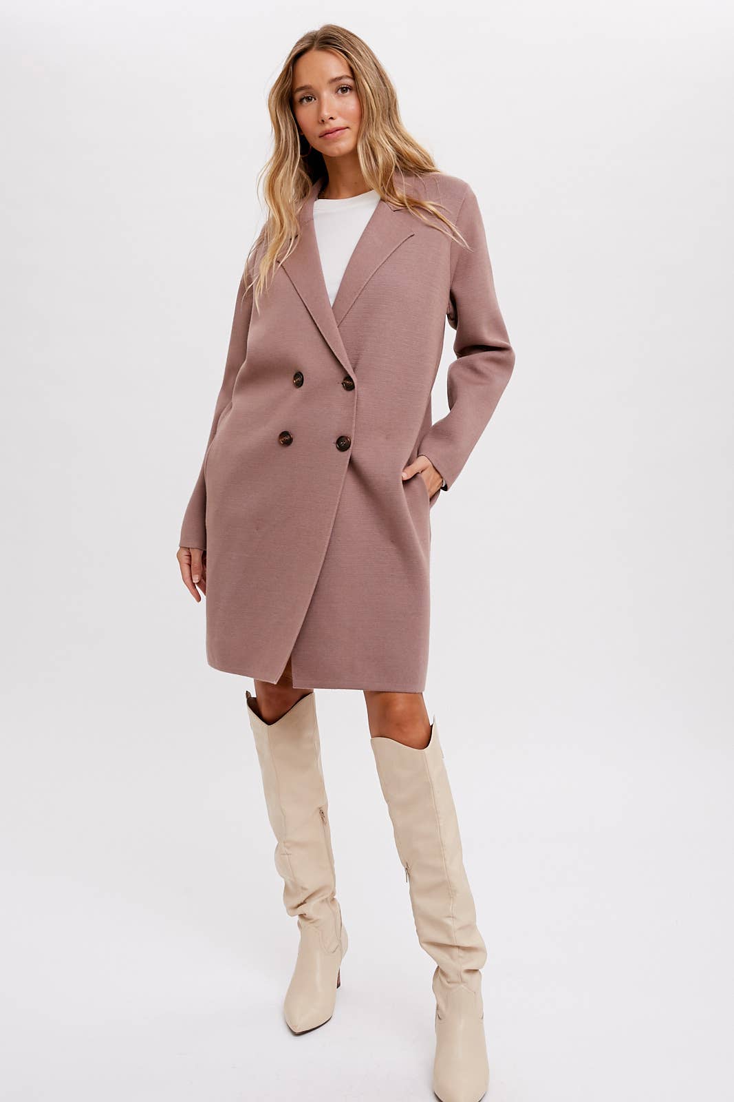 Bluivy - Wholesale Coat - Women's - CLASSIC DOUBLE BREASTED COATIGAN23