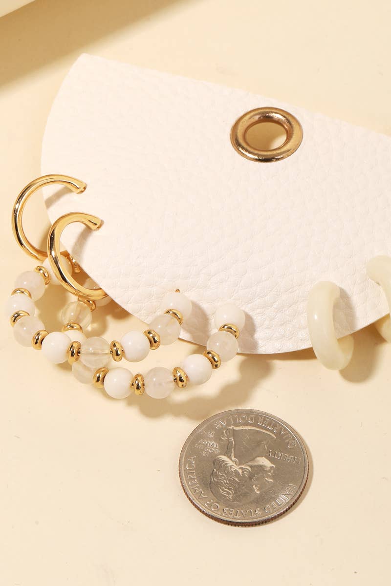 G Mini Three Pair Hoop Earrings Set for wholesale on Faire1