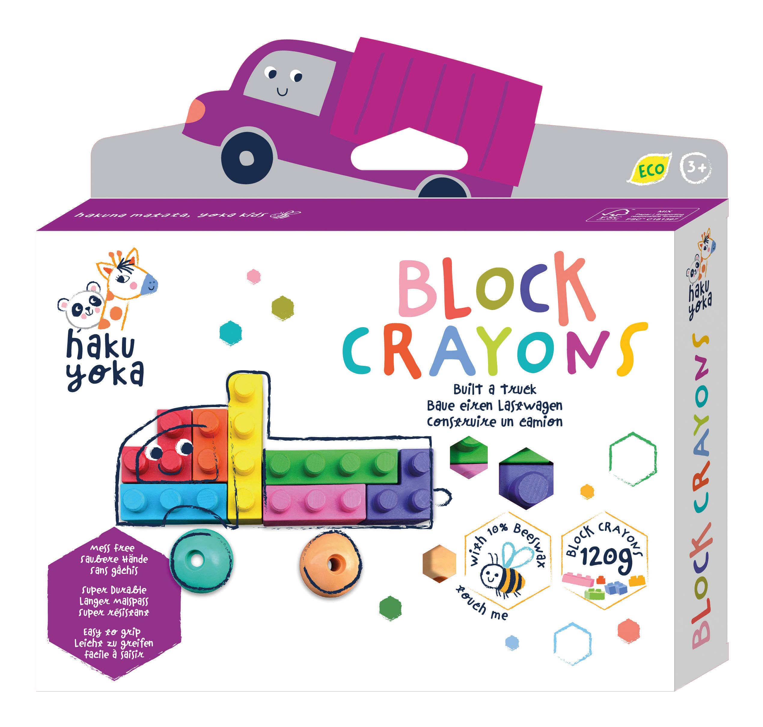 DAM - Wholesale Crayons - Kids & Baby - Haku Yoka - FULL Display Block Crayons, 98