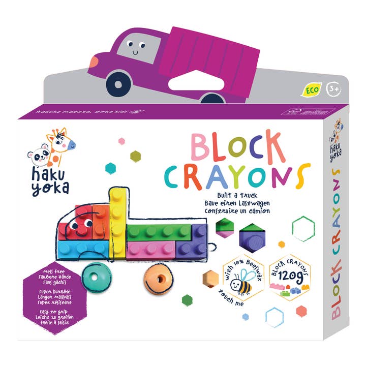 DAM - Wholesale Crayons - Kids & Baby - Haku Yoka - FULL Display Block Crayons, 98