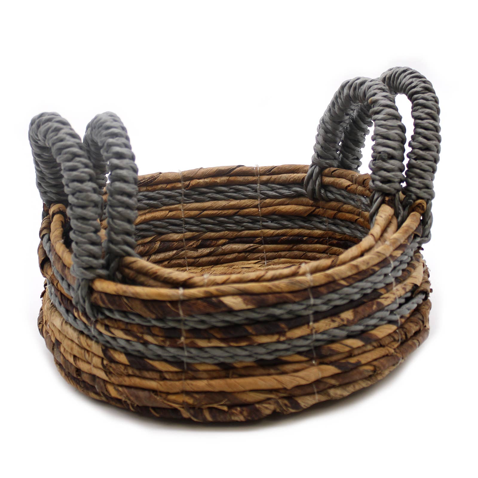 Ancient Wisdom - Wholesale Basket - Banana Leaf & Abu-abu Raffia Basket- Set of 22