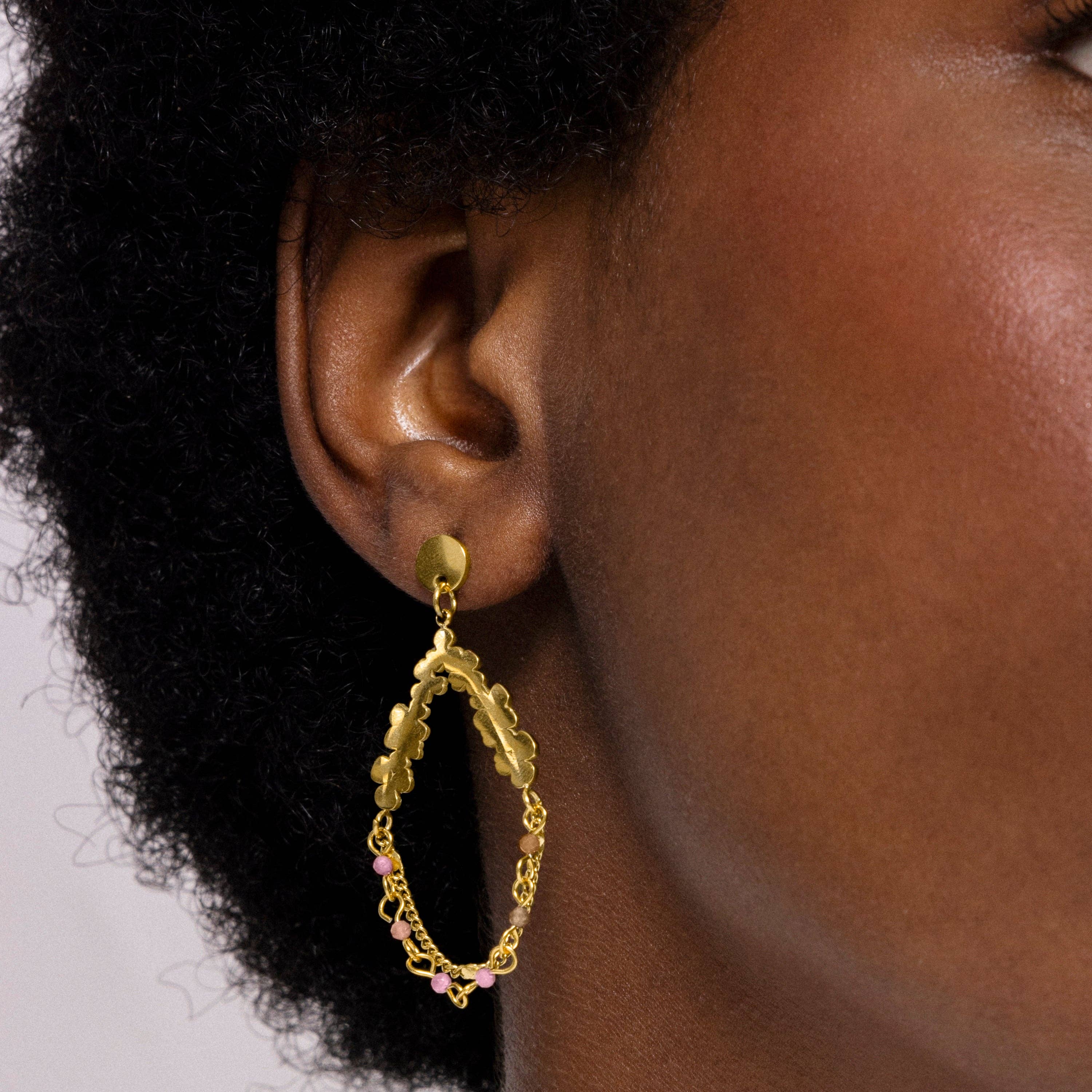Luxenter - Wholesale Dangle Earrings - Pendientes acabados en oro amarillo de 18k - Ukdra3