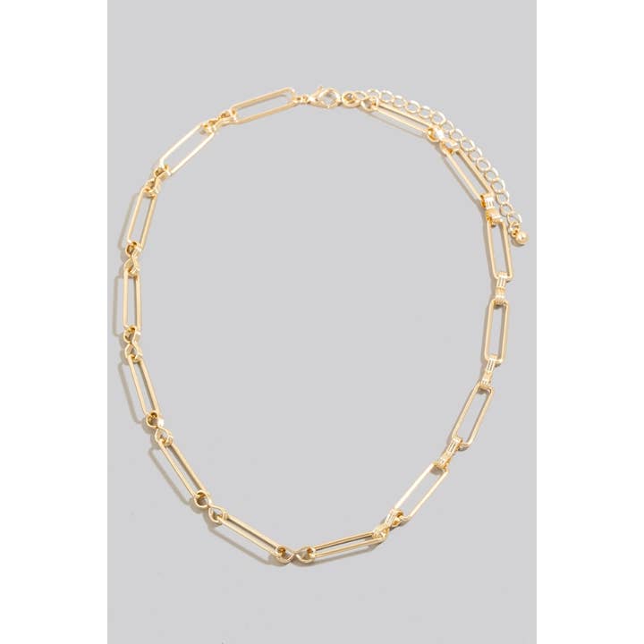 The Looks by Fame Accessories - Wholesale Pendant/Charm Necklace - Oval Chain Link Necklace