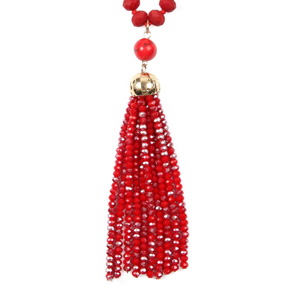 MYS Wholesale Inc - Wholesale Pendant/Charm Necklace - Rondelle Tassel Pendant With Polycord Necklace8
