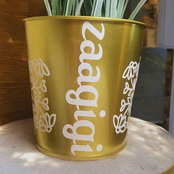 Zaagigi - Bloom Gold Planters för wholesale av Eagle Woman Prints