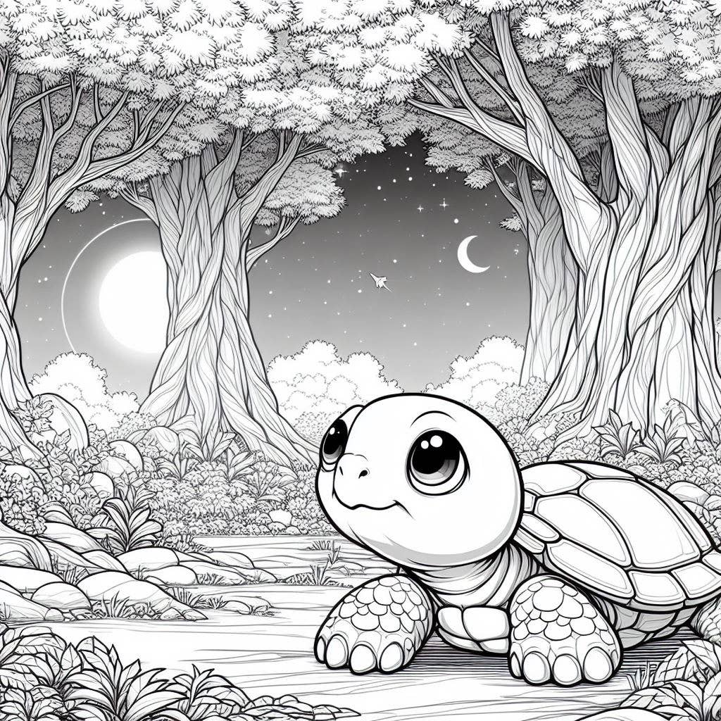 Mystical Monkey Toes - Vendita all'ingrosso Libro da colorare e attività - Adulti - Adorabili fogli da colorare con tartarughe e pastelli impilabili7