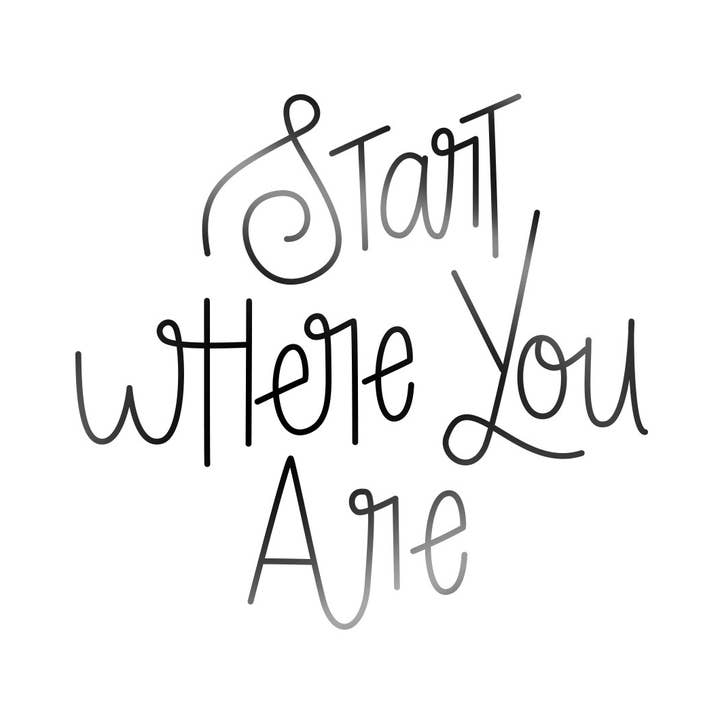 Décalcomanie Commencer où vous êtes pour la vente par Studio 336