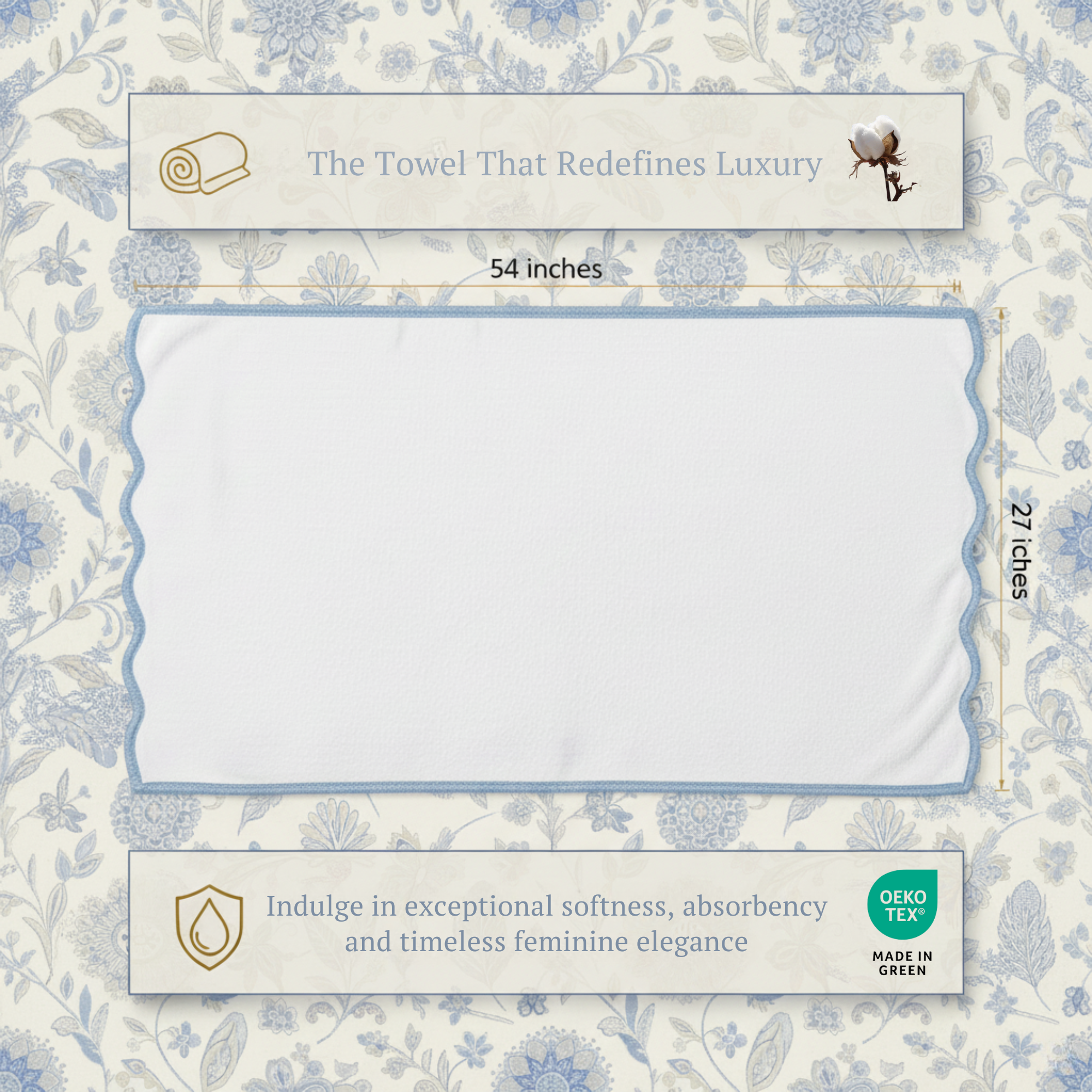 Lotus Linen – wholesale Badrumsmatta – Lyxig badrumsmatta i bomull med kammusselkanter13