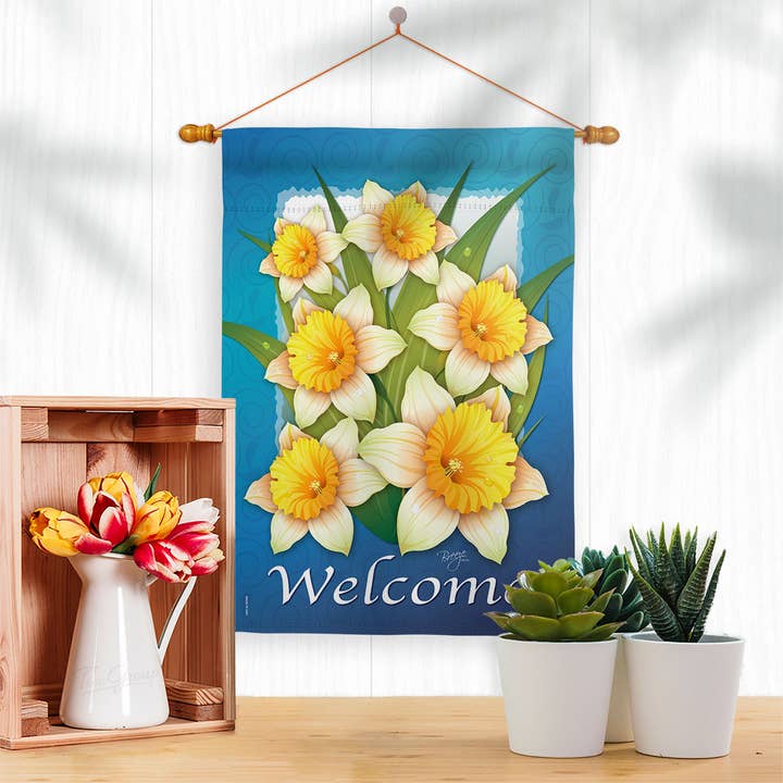 Two Group Flag Co – wholesale Flag – Daffodils Garden Floral Decor Flag2