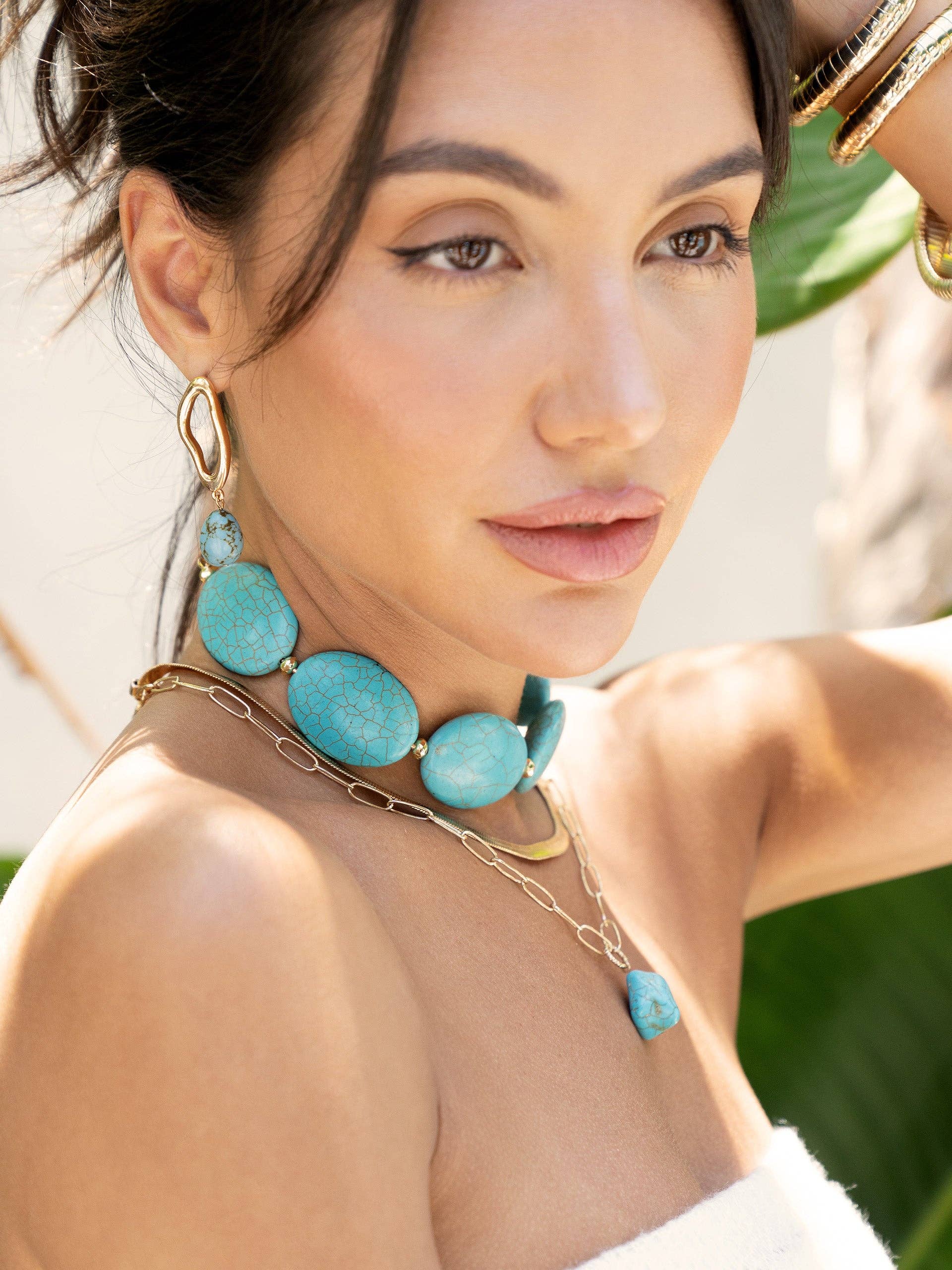 Ettika - Vendita all'ingrosso Collana con ciondolo/pendaglio - Collana a maglie aperte turchese7