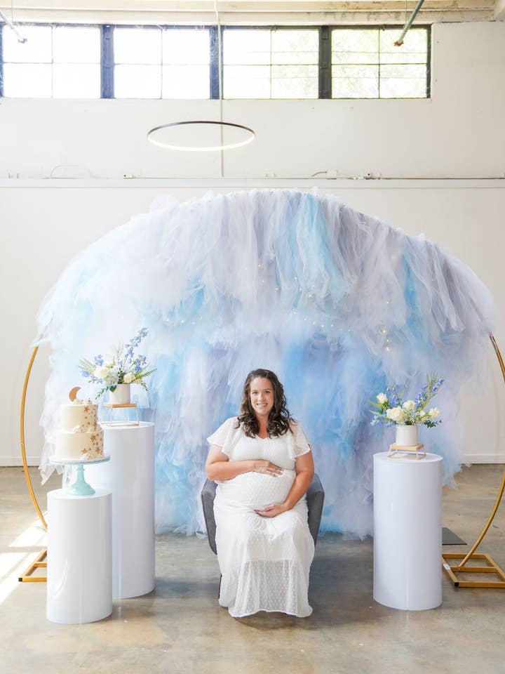 Cloud 9 Semi Circle Tulle Backdrop for wholesale by Oh My Darling Party Co