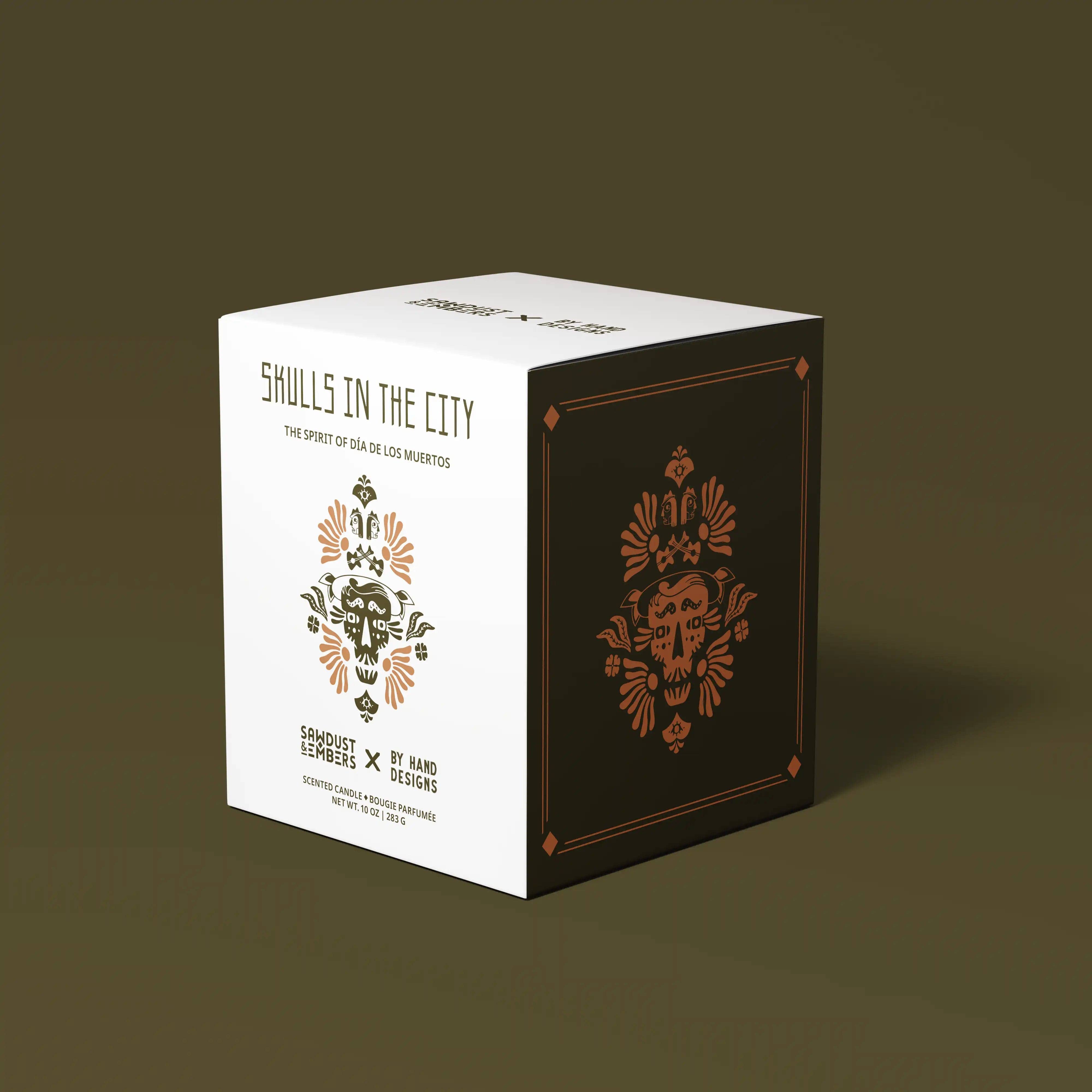 Sawdust & Embers - Wholesale Jar/Filled Candle - 💀Skulls in the City – Folklore Grand Candle4