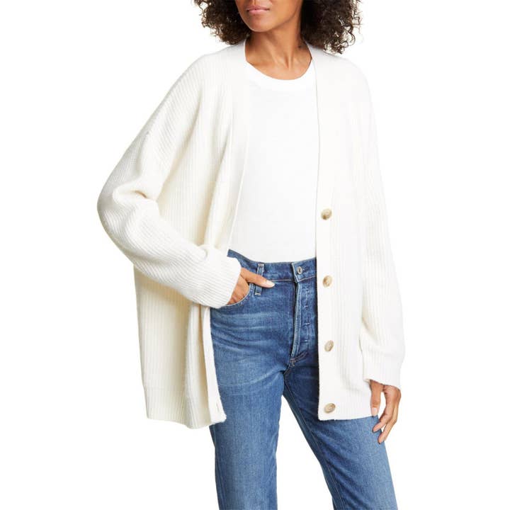 Cardigan cocoon en cachemire pour la vente par Khangri Textiles