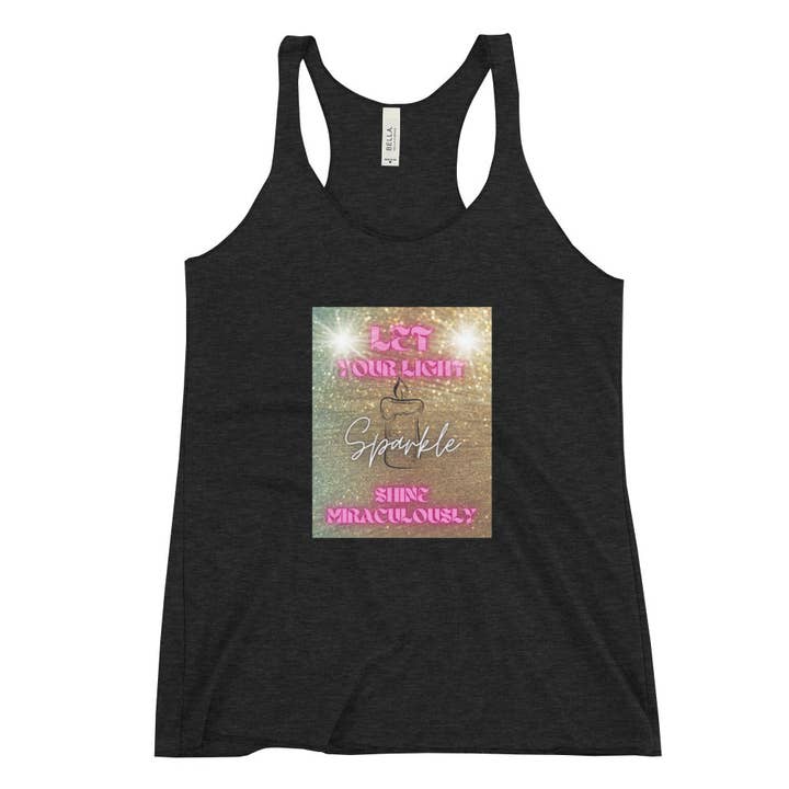 Women's Racerback Tank- Let Your Light Shine for wholesale by Miraculously Made Candle Co