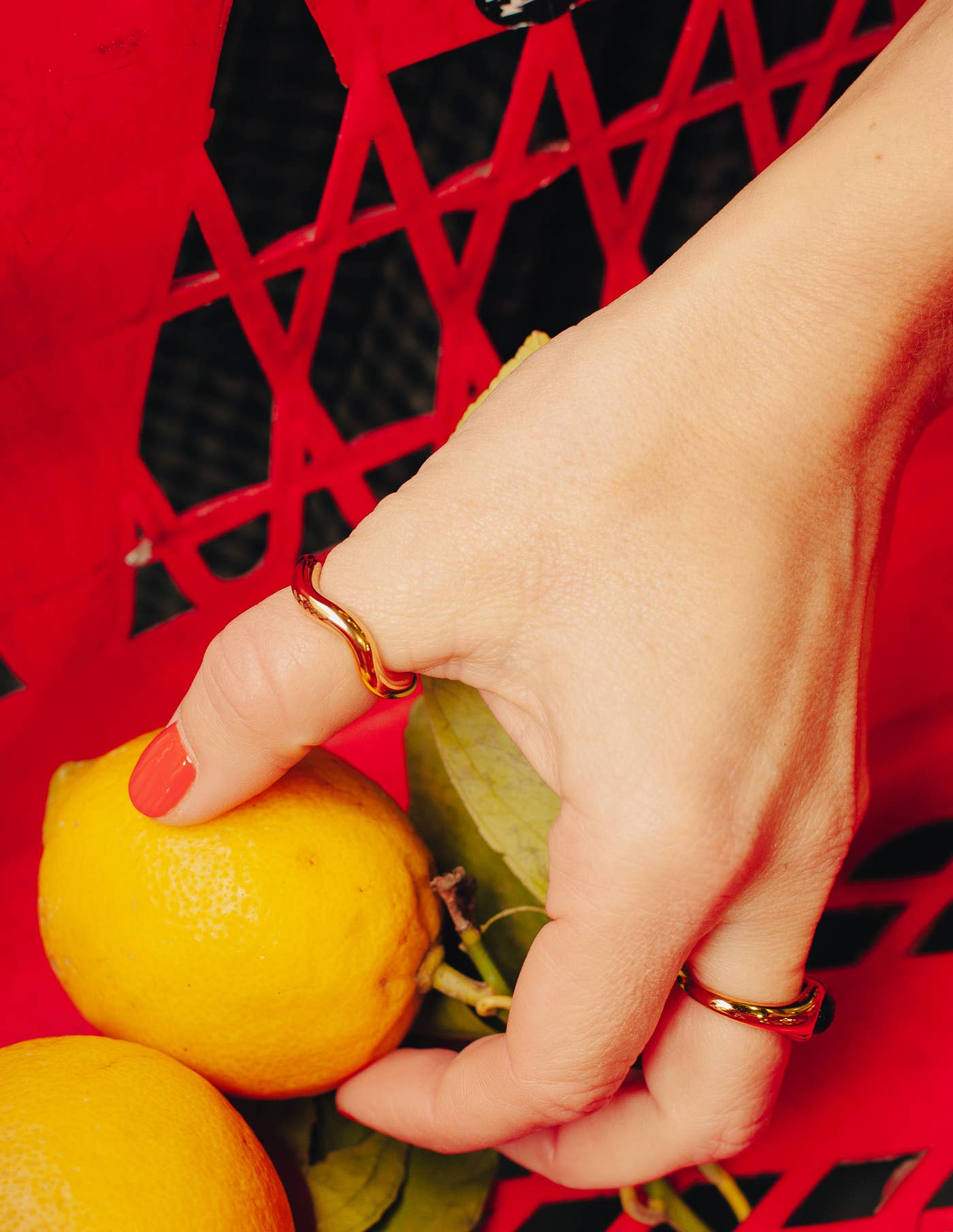 Nordic Muse – wholesale Band/stacked ring – Gold Chunky Irregular Band Ring, Waterproof7