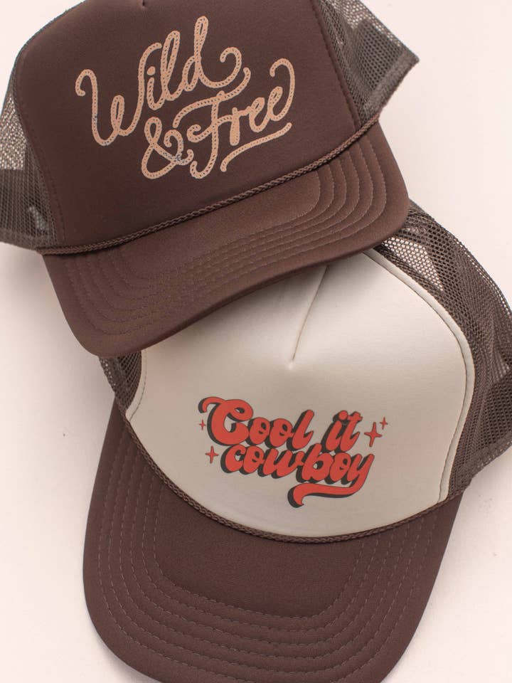 Cool It Wild Free Cowboy Western Trucker Hat Cap for wholesale by Space 46 Wholesale
