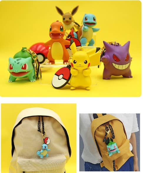K-Wonderland - Wholesale Keychain - Unisex - Pokémon Figure Keychain – Pikachu, Eevee, Squirtle2