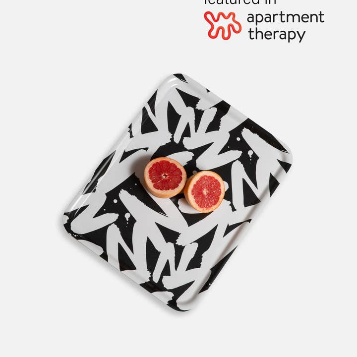 Irregular Sleep Pattern – wholesale Serving tray – Breakfast Tray in Mono 48 x 37cm1