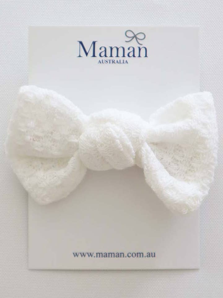 Fascia per capelli in morbido cotone con fiocco annodato per bambine 3 colori (Neonata-4 anni) per la vendita all'ingrosso da parte di Maman