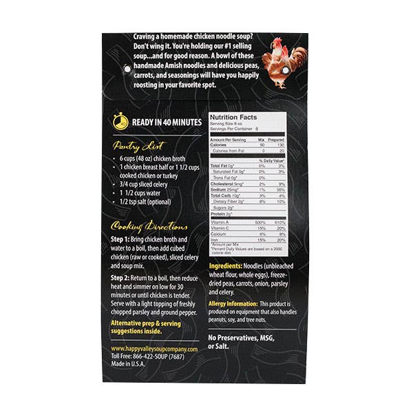 Happy Valley Soup Company - Wholesale Soup - Cock-a-doodle Noodle Soup2