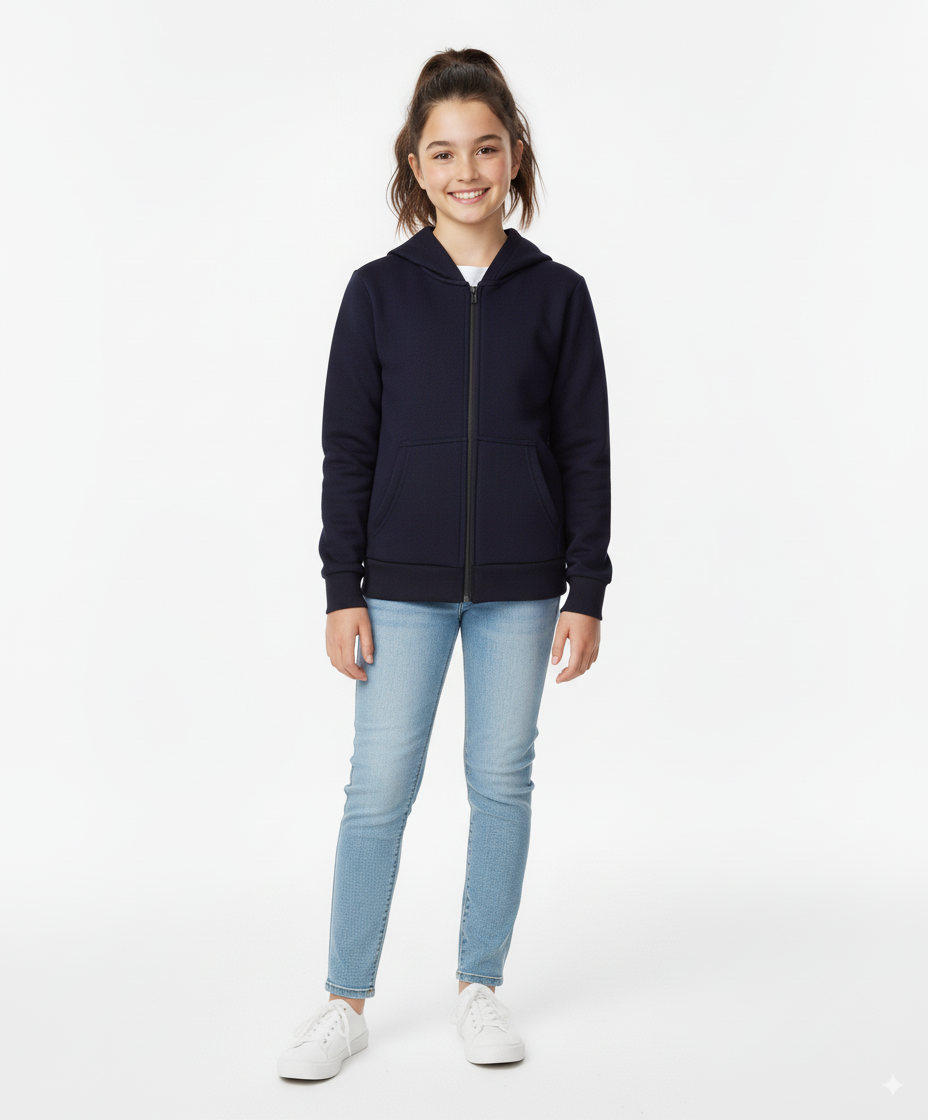 Unik Uniform Hoodie Zipper Jacket Navy for wholesale on Faire3