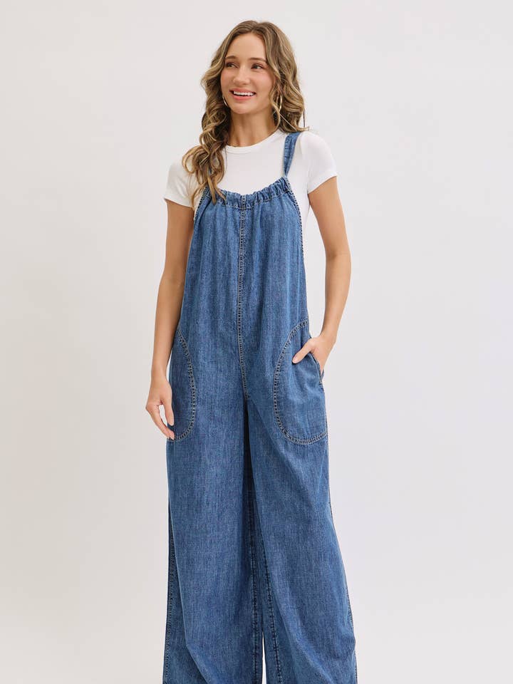 DENIM OVERALL JUMPSUIT  for wholesale on Faire0