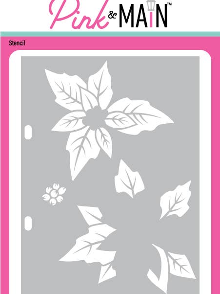 Poinsettia Stencil for wholesale by Pink and Main
