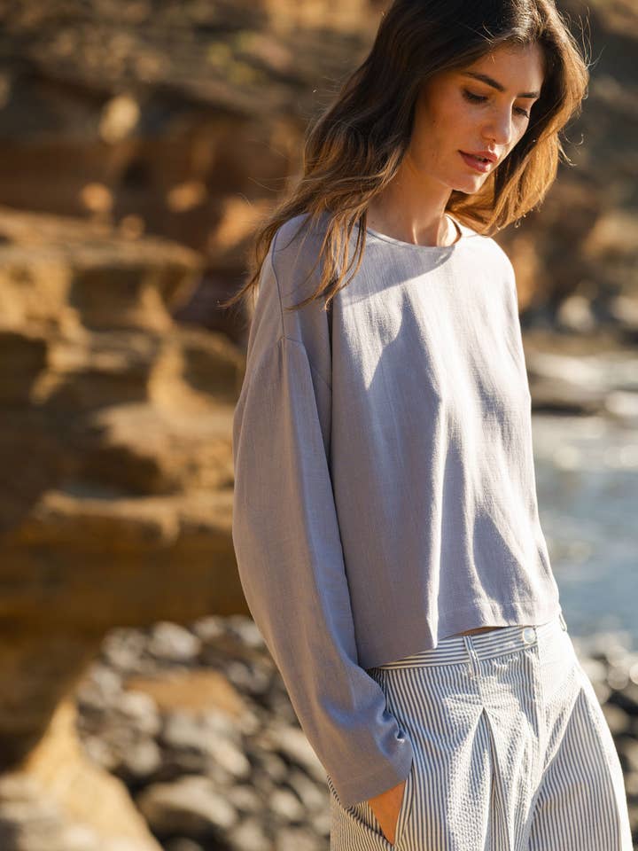 Blusa Candy Pedra Azul por atacado de Mon Col Anvers