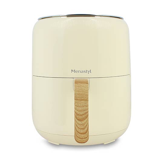 Fritös utan olja 4,5 l Colorama med krämfärg och träliknande handtag för wholesale av Menastyl