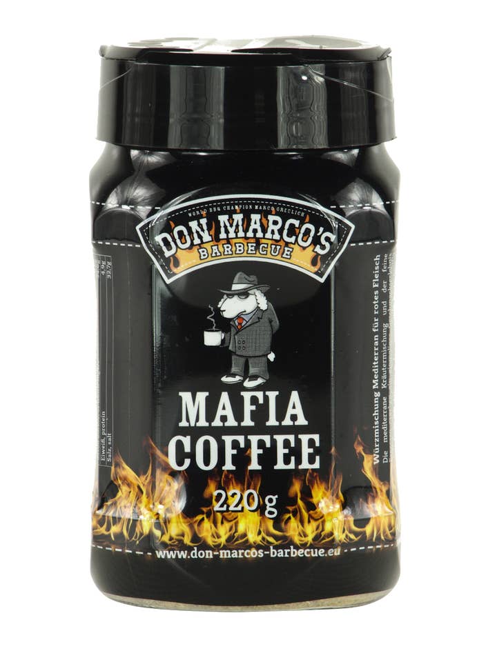Mafia Coffee Rub for wholesale by Don Marco's Barbecue