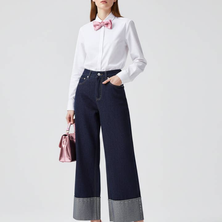 blue Women's Trousers BROOKLYN HEIGHTS COUTURE BYMANYC ® New York for wholesale on Faire