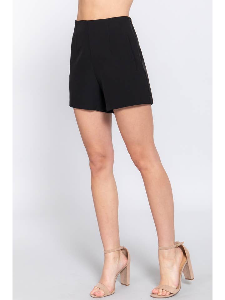 Active Basic | Active USA – wholesale Shorts – Dam – Shorts med hög midja Pinktuck8