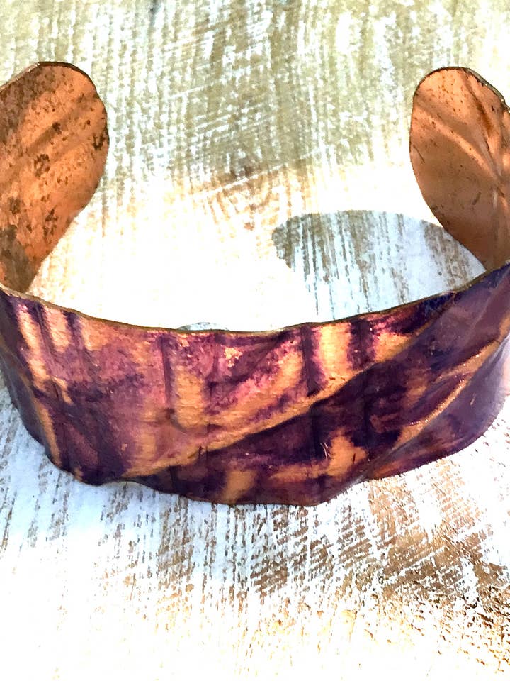 Purple Copper 1 inch Cuff for wholesale by Inspire Me Artworks