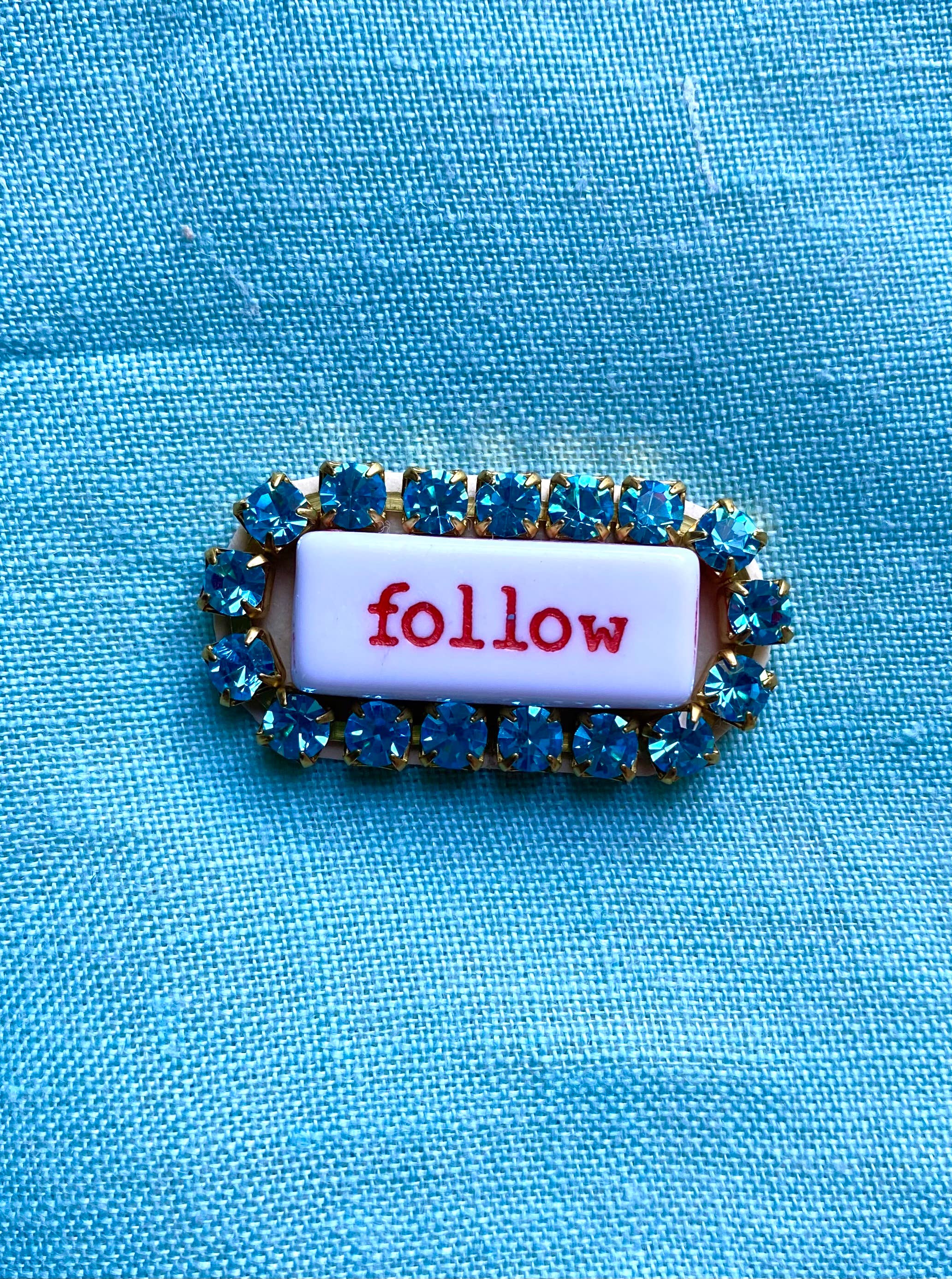 Tezeè - Venta al por mayor Broches - Alfiler con palabra y brillantes "WORD"10