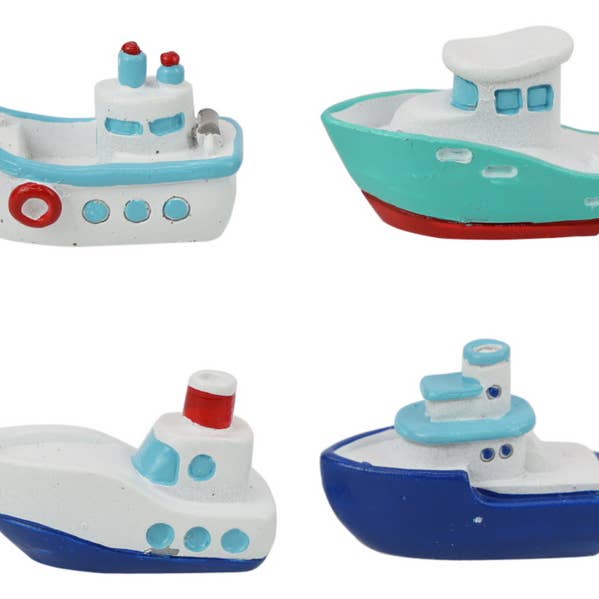 Cubby House by Malmar - Wholesale Decorative figurine - 4cm Miniature Boat 4 Asstd0