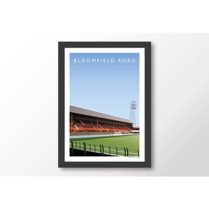 Matthew J I Wood Design & Illustration – wholesale Poster – Blackpool Bloomfield Road Poster1