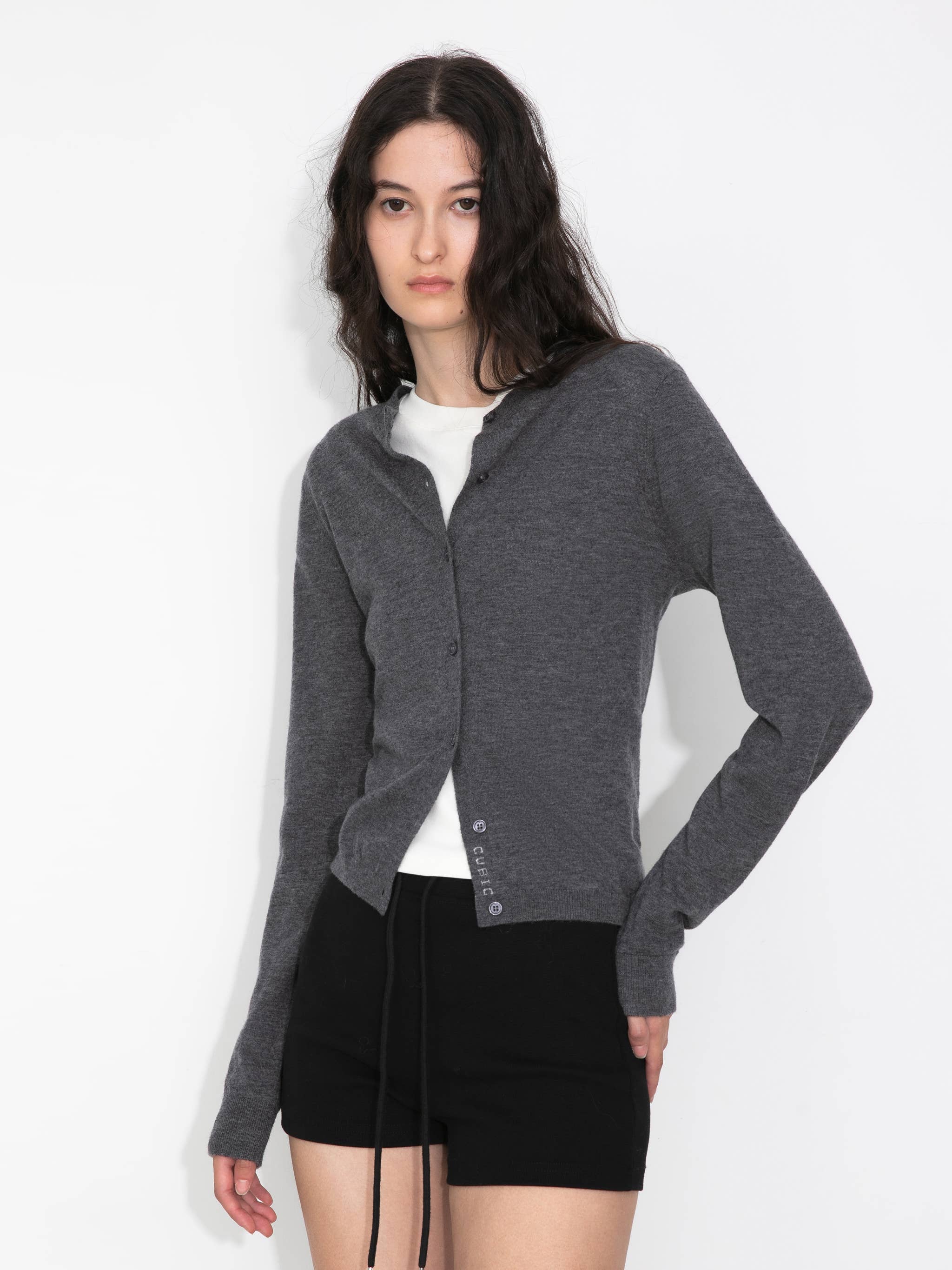 CUBIC – wholesale Cardigan – Women’s – 100% Wool Knit Cardigan with Crew Neck20