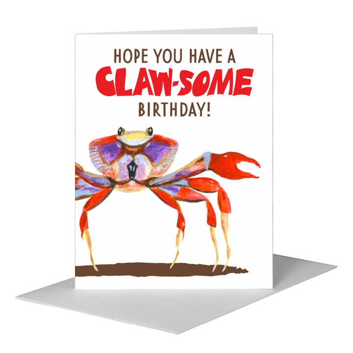Crab Claws, Greeting Card (#8132AA) for wholesale by Printed Canvas