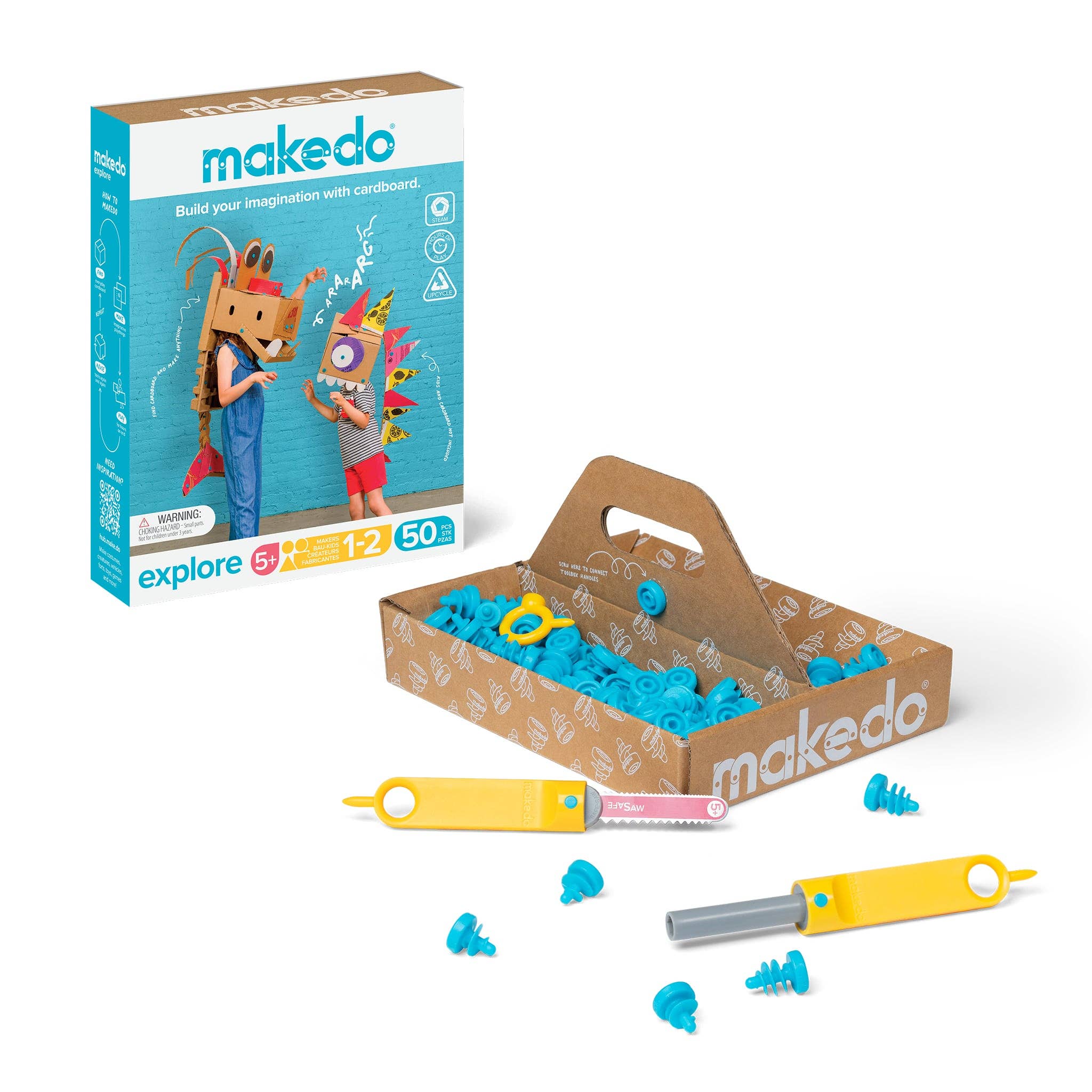 Makedo Australia - Wholesale Building set – Child - Explore Kit | Makedo Cardboard Construction for 1-2 Makers1