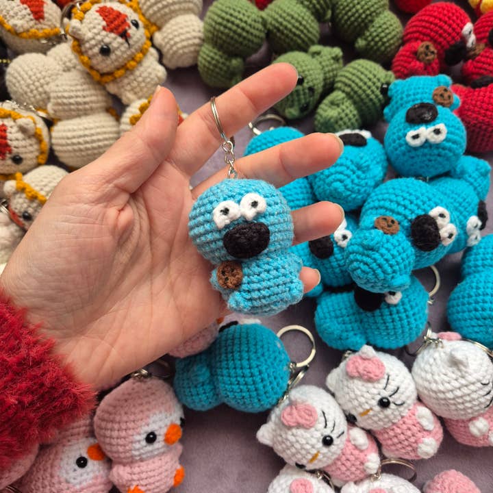 despinacrafting – Porta-chaves - Unissexo por atacado – Chaveiro Amigurumi de Crochê em tamanho de dedo, Brinquedo de Pelúcia14