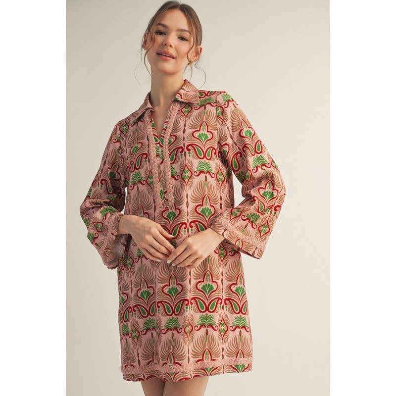 STYLE USA - Vente Robe – femme - NOUVELLE Robe droite à imprimé bohème8