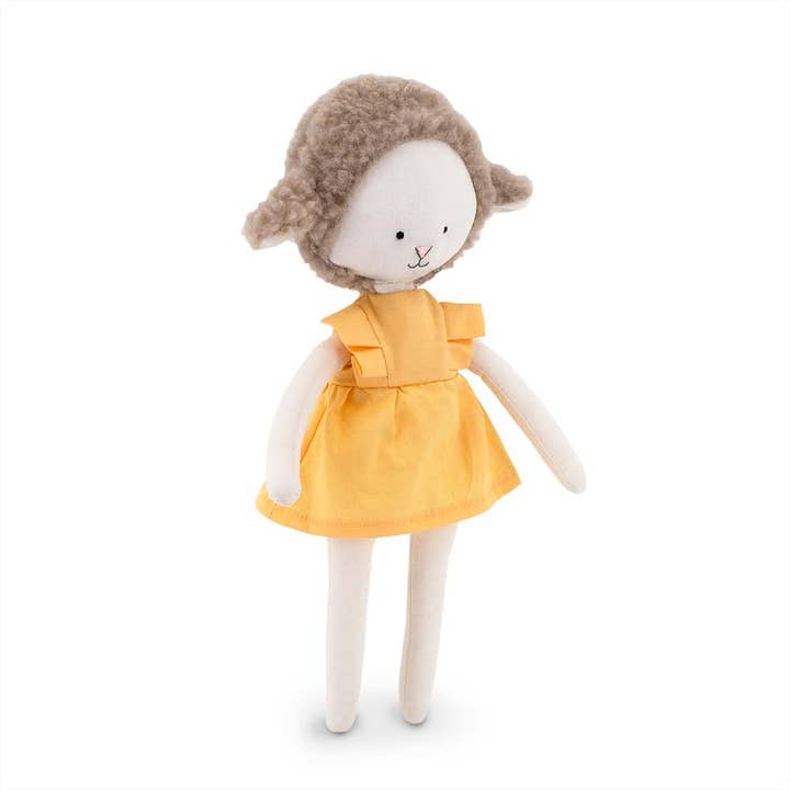 Orange Toys - Wholesale Doll - Kids - Zoe The Sheep Plush: Yellow dress clothing set -29cm
